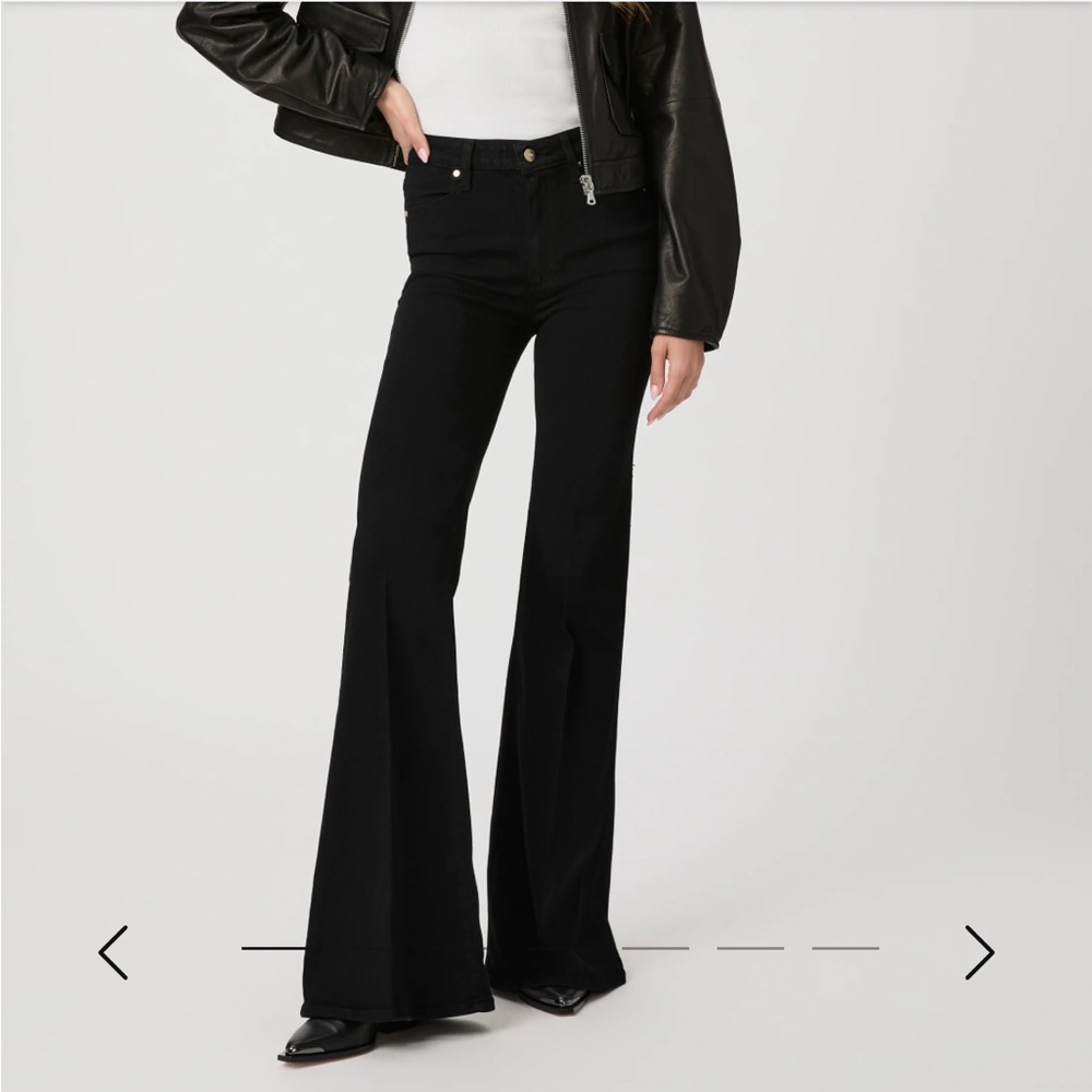 NEW PAIGE BLACK JEANS - NEVER WORN - Black Charlie Flare Jeans, Size 26